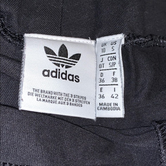 Adidas Large Logo Leggings size Small Blk/White - Picture 9 of 10